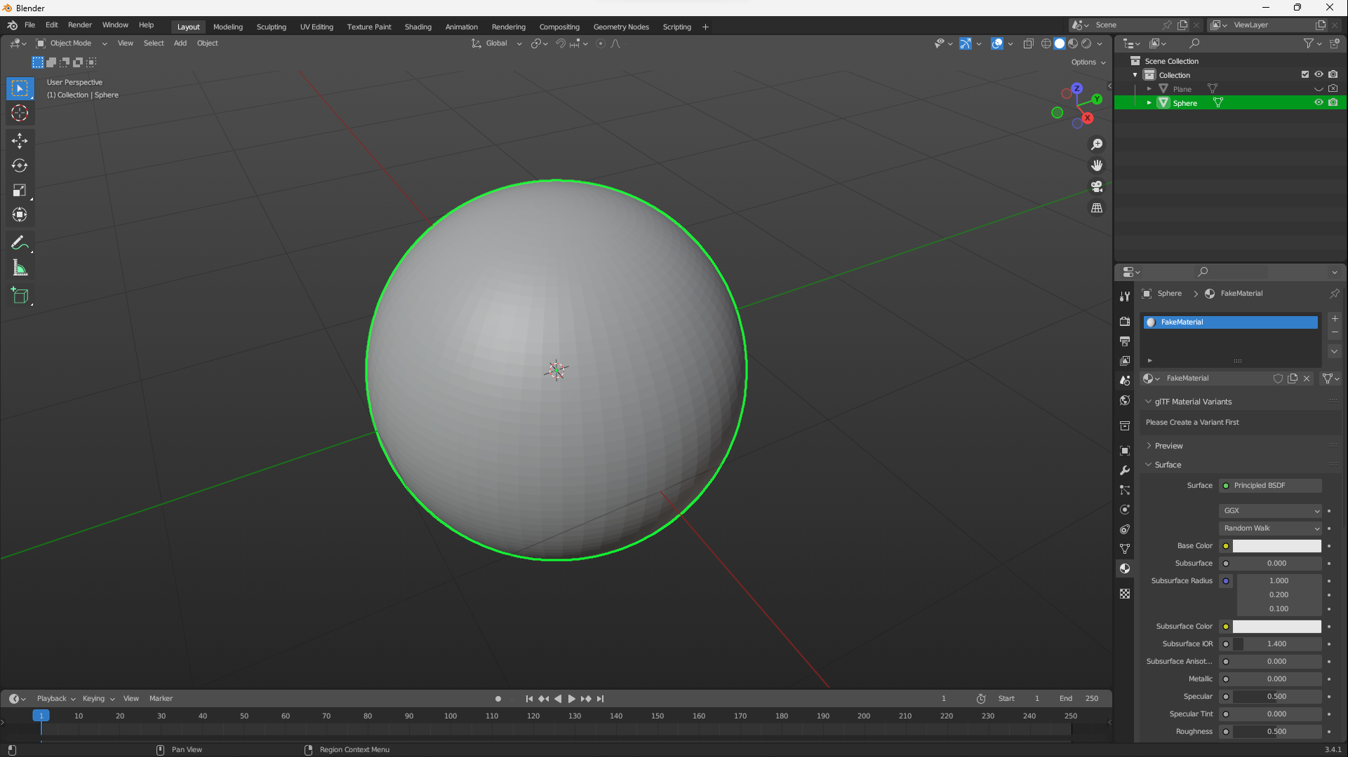 Blender add new Fake Material